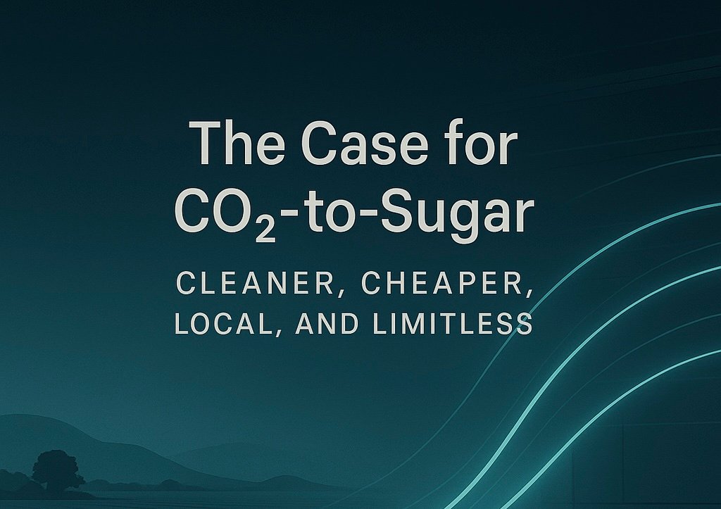 The Case for CO₂-to-Sugar: Cleaner, Cheaper, Local, and Limitless