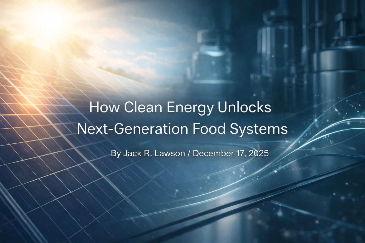 How Clean Energy Unlocks Next-Generation Food Systems