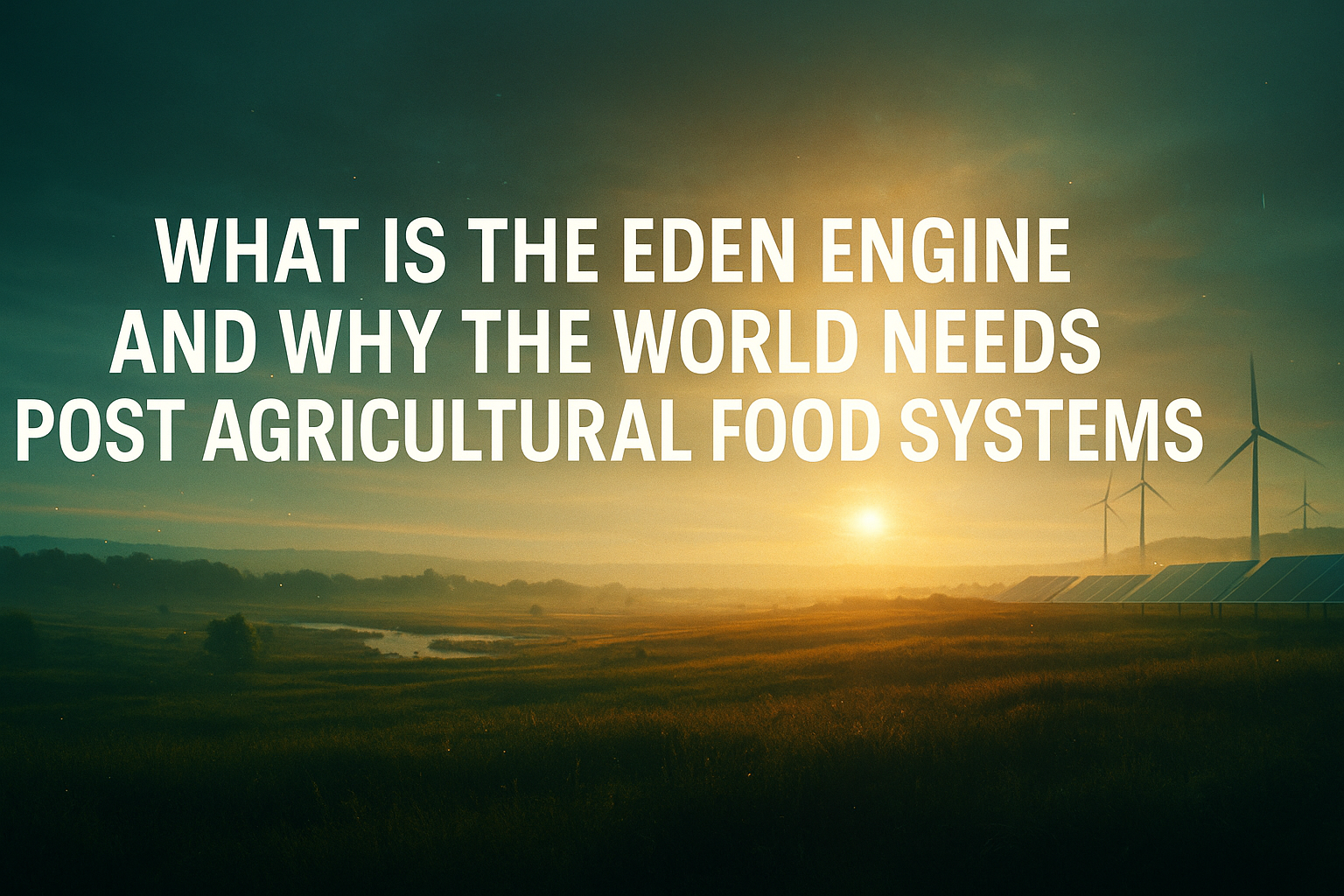 What Is the Eden Engine and Why the World Needs Post Agricultural Food Systems